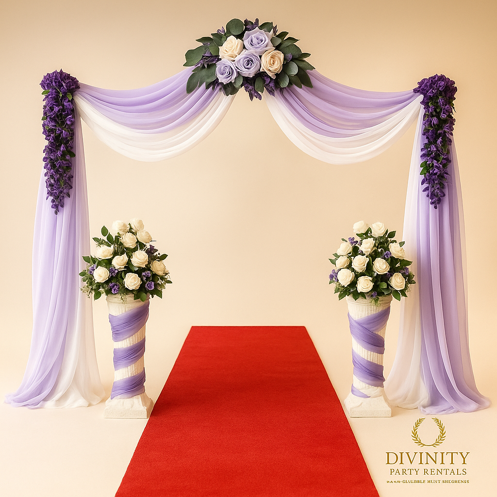 Purple Draped Entrance